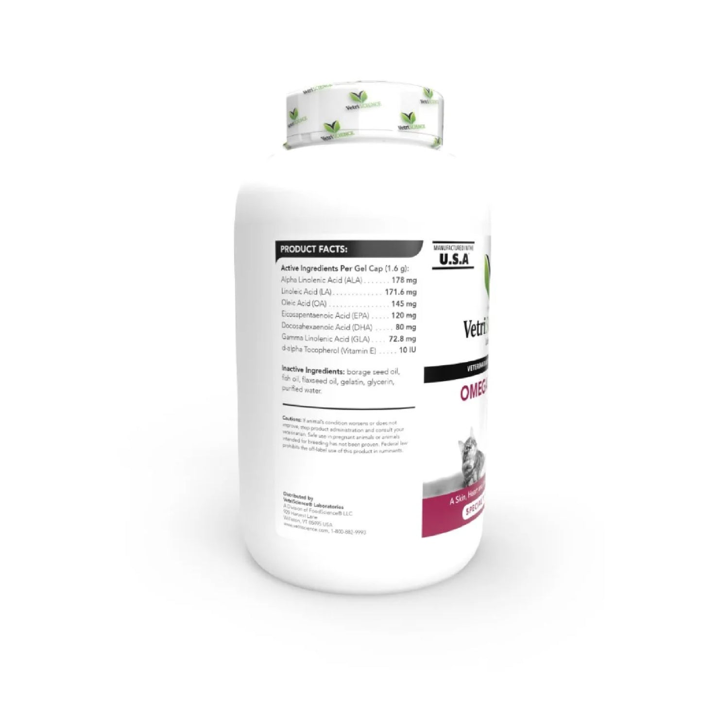 VetriSCIENCE Omega 3.6.9 Fish Oil Capsules - Suitable for Cats and Dogs
